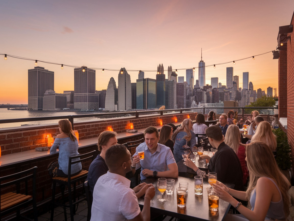 Mon avis sur le Berry Park Rooftop Bar à Brooklyn : une vue imprenable sur Manhattan